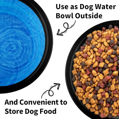 Paercute Collapsible Dog Bowl, Lightweight and Portable, Ideal for Travel, Hiking, Camping, and Everyday Use