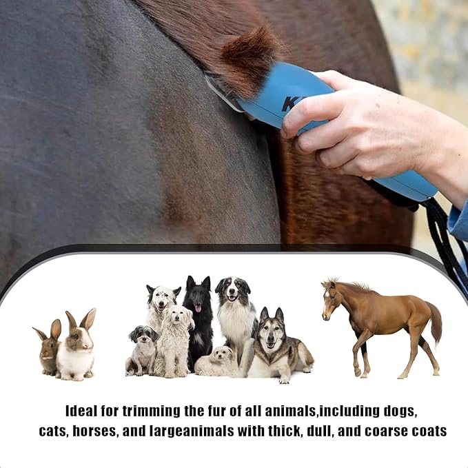 Wide Blades for Dog Grooming Blades Compatible with Andis Dog Clippers,4FW Dog Clipper Blades Compatible with Oster A5,Wahl km10 Dog Clippers for Horse Dog Cat Animals,Stainless-Steel Blade Sharp