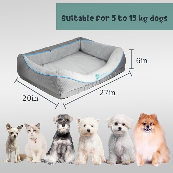Viviwoof Orthopedic Dog Bed for Small Dogs,Waterproof Small Size Dog Sofa,Supportive Foam Pet Couch with Removable Cover,Non-Slip Bottom and Waterproof Lining,Machine Washable