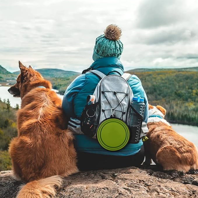 Paercute Collapsible Dog Bowl, Lightweight and Portable, Ideal for Hiking, Camping, and Outdoor Use