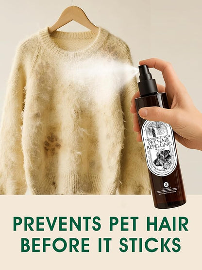 Seedshub 4-in-1 Pet Hair Remover & Odor Neutralizer Spray, Anti Static Wrinkle Release, Plant Based Enzymes, Safe for Pets, Fabrics & Furniture, Refresh Pine Nut Scent, 6.76 fl oz, 2 Travel Pack
