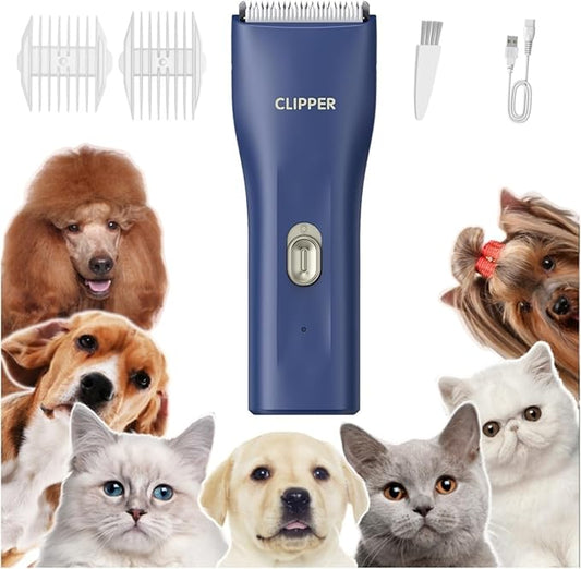 Tileon Dog Clippers,Quiet Washable USB Rechargeable Cordless Dog Grooming Kit,Electric Pets Hair Trimmers Shaver Shears for Dogs and Cats