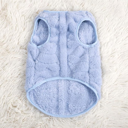 Warm Cat Apparel Cute Fluffy Cat Sweatshirt Cartoon Kitten Winter Coat Pullover Soft Skin-Friendly Knitwear (Medium, Blue)