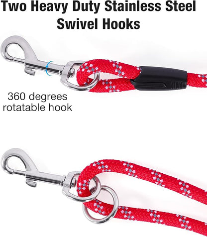 Long Dog Leash for Training 10FT/16FT/20FT/30FT/50FT/100FT, Reflective Tie Out, Heavy Duty Dog Lead for Large, Medium & Small Dogs - Outside Walking, Playing, Camping, Yard