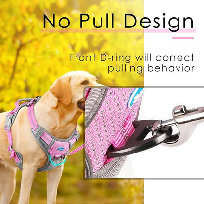 ThinkPet No Pull Harness Breathable Sport Vest with Handle-Dog Harnesses Reflective Adjustable for Medium Large Dogs