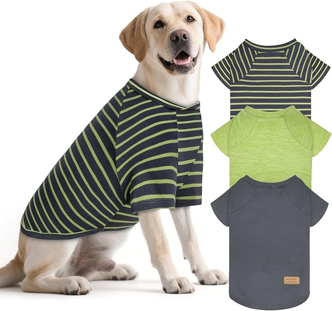 KYEESE 3Pack Dog Sweater, Soft Pet Sweatshirt Stretchy Pullover Dog Sweater for Medium Large Dogs Girl Boy, Fleece Lightweight Pet Shirt Clothes with Sleeves, 2XL