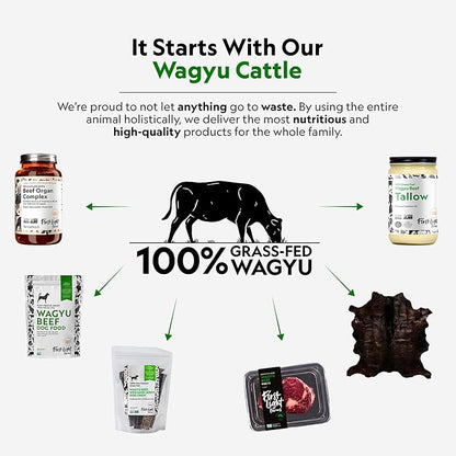 First Light Farms Freeze-Dried Wagyu Beef Liver Dog Treats | 100% Grass-Fed, Certified Humane, 4 oz | Single Ingredient, Nutrient-Dense Superfood for All Breeds & Life Stages