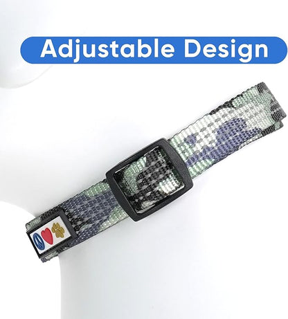 Pawtitas Reflective Camouflage Grey Puppy or Dog Collar, Large