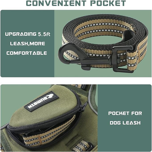 No Pull Dog Harness for Small Dogs, Adjustable No Choke Pet Vest with Dog Leash Fit Smart Reflective Pet Walking Harness for Training Easy Control Soft Handle Green S