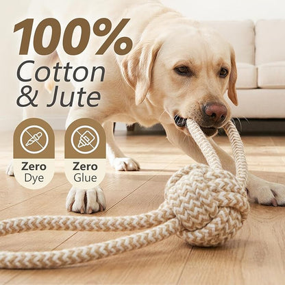 IRRESTRICO Puppy Chew Toys for Teething, Rope Toys for Dogs Training and Play, Durable Chew Rope for Small and Medium Breeds, L Size