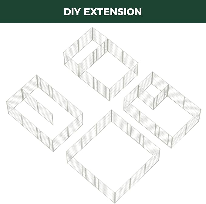 FXW Homeplus Unleashed Indoor Dog Playpen - Stress-Free and Safe Play, Heavy Duty 32 Inch 12 Panels with Connectors (Pack of 2) for Puppy and Small Dogs, White│Patented