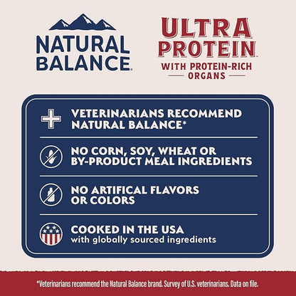Natural Balance Ultra Protein Dry Cat Food, Real Salmon & Chicken Meal Recipe with Chicken Liver & Chicken Hearts - 6 lbs.