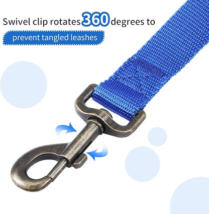 HIKISS Long Dog Leash Obedience Recall Training Agility Lead with Thickening Material for Large Dog - 15ft 20ft 30ft 50ft 100ft Training Leash(Blue 100ft)