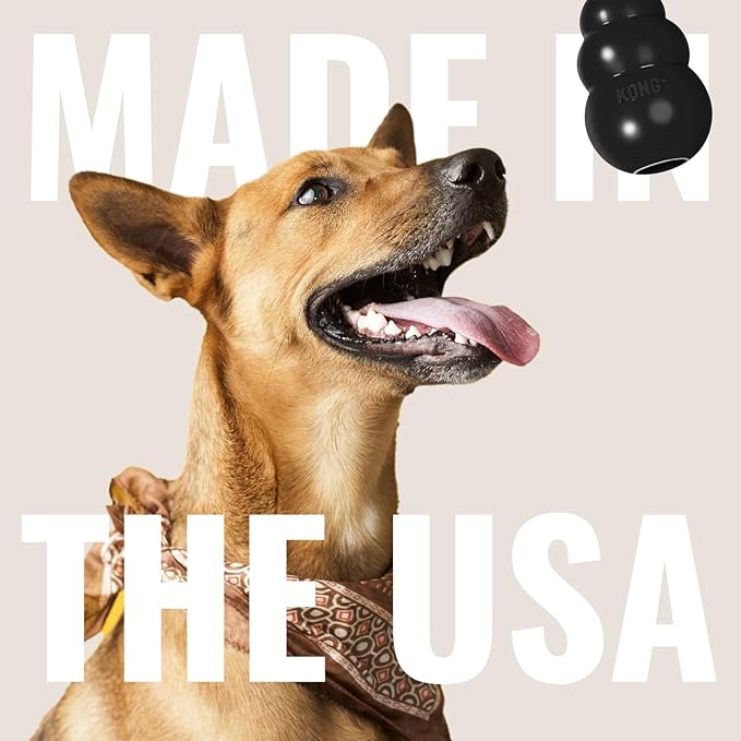 KONG Extreme Dog Toy - Fetch & Chew Toy - Treat-Filling Capabilities & Erratic Bounce for Extended Play Time Most Durable Natural Rubber Material - for Power Chewers - for Medium Dogs