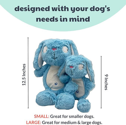 Huxley & Kent Slappies for Dogs | Betty Bunny (Large) | Squeak & Shake Dog Toy | No Stuff Squeaky Toy, TPR Ball in Head | Simulates Hunting Nature for Dogs