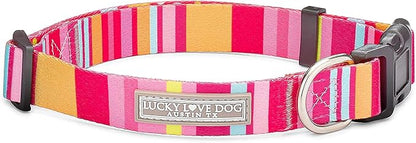 Lucky Love Dog - Adjustable Dog Collar with Easy Click Buckle for Small Dogs, Durable, & Comfortable for Male & Female Dogs, Pet Collar for Puppies & Adult Dogs - Molly, Small