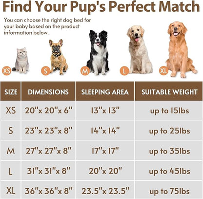 JOLLYVOGUE Calming Small Dog & Cat Bed for Indoor Cats - 20 inches Washable Donut Bed for Kittens & Puppies, Anti-Anxiety Round Fluffy Plush Pet Beds (Fits up to 15 lbs, Navy Grey)