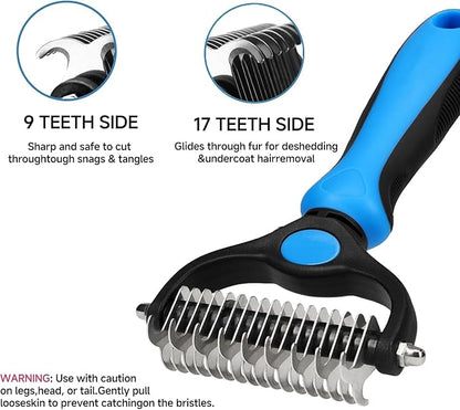 NVNAN 5-in-1 Pet Grooming Kit: Deshedding Rake, Nail Clipper, Grooming Gloves & Massage Brush for Dogs and Cats (Nail Clipper Set)