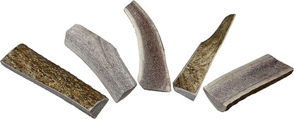 Elkhorn Premium Chews - Small Split 5 Pack (for 0-20 lb Dogs and Puppies) Premium Grade Elk Antlers for Dogs (5 Pieces) Sourced in The USA