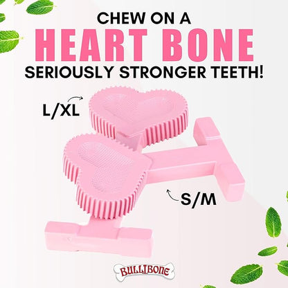 Bullibone Nylon Dog Chew Toy for Aggressive Chewers - Dental Hygiene Bone with Peppermint Flavor, Durable Tough Chew Toys for Small Dogs, Indestructible Dog Bone - 3 Pack