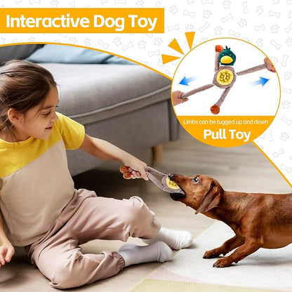 Squeaky Dog Toys, Interactive Plush Duck Chew Toy for Pets - Safe & Durable,Slow Feeder Dog Bowl,Ideal for Puppies & Small to Medium Dogs