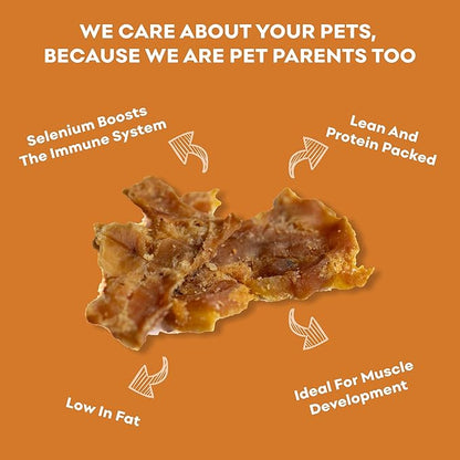 Skona PetFood Chicken Breast Jerky Dog Treats & Cat Jerky Treats, High Protein, Single-Ingredient Training Snacks, Grain-Free, USA Made, Rich in Taurine, Supports Digestion & Dental Health, 4oz