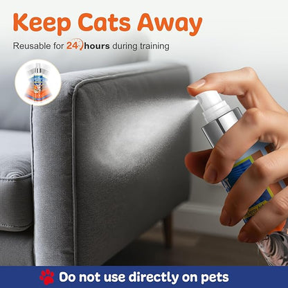 Jilca Cat Deterrent Spray - for Indoor and Outdoor, Cat Scratch Deterrent for Furniture Protection, Anti Marking Deterrent for Sofas & Carpet - with Natural Ingredients (5.07 Fl Oz)
