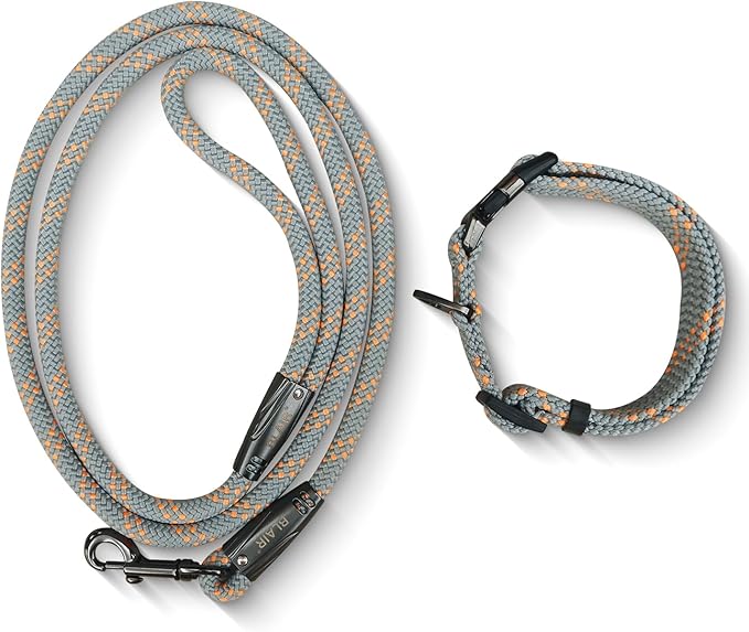 Solpaw Heavy Duty 4 FT Long Nylon Leash with Adjustable, Durable & Comfortable Leash,Reflective Double Handles Lead for Control Safety Training，Dog Collars for Medium, Large Dogs