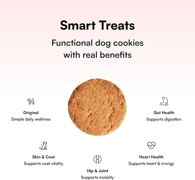 Pawco Dog Treats, Heart Health – Supports Heart Function & Vitality – Crunchy Dog Cookies with Peanut Butter, Apple & Taurine for Dogs – Functional & Healthy Rewards for Dogs – Magic Cookie – 8.8oz