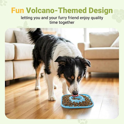 Bifeaw Lick Mat for Dogs with Suction - Dog Cat Lict Mat to Keep Them Busy - Puppy Lick Mat for Anxiety Relief (Blue and Yellow)
