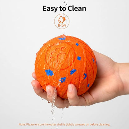 Dog Toys for Medium Large Dogs to Keep Them Busy, Smart Interactive Dog Balls with Automatic Moving Bouncing Vibrating for Enrichment, Mental Stimulation, Anti Boredom, Orange