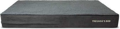 The Dog’s Bed Orthopedic Memory Foam Dog Bed, XXL Grey Plush, Pain Relief for Arthritis, Hip & Elbow Dysplasia, Post Surgery, Lameness, Supportive Calming Waterproof Washable Cover Veterinary Approved