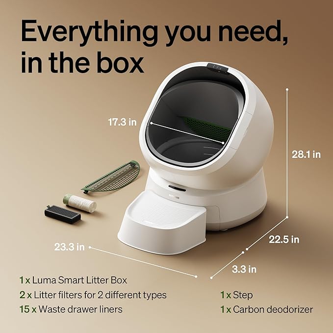 Bundle of PETLIBRO Upgrade Luma Automatic Cat Litter Box + Cordless Cat Water Fountain, AI Camera Waste Analysis, Triple Safety Protection Self Cleaning Litter Box, Odor Control in-App Usage Tracking