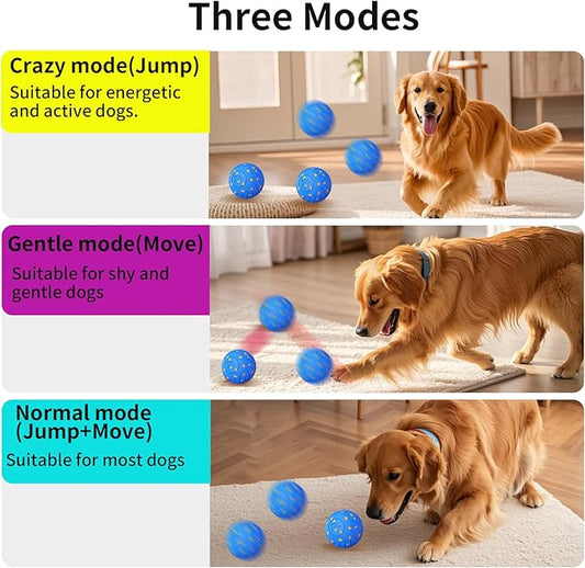 NETRCO Smart Interactive Dog Toys, Activated Moving, Bouncing, Rotating Ball for Medium/Large Dogs, 2025 E-TPU Material, Motion-Activated Dog Gift to Keep Them Busy (Orange) (Blue)