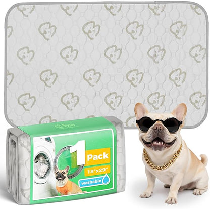 FXW Washable Pee Pads for Dogs, Leak-Proof & Non-Slip, Specifically Designed for 30inch Cages, 18" x 29" Rectangle, Khaki, 1 Pack