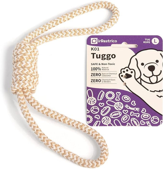 IRRESTRICO Puppy Chew Toys for Teething, Durable Dog Rope Toys for Small and Medium Dogs, Interactive Chew Rope for Training, L Size