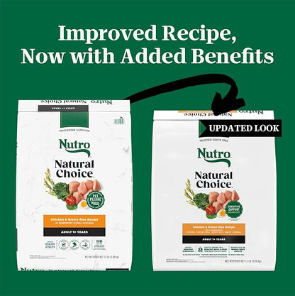Nutro Natural Choice Adult Dry Dog Food, Chicken & Brown Rice Recipe, 13 lb. Bag