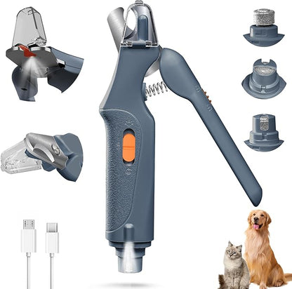 CATPICK 2-in-1 Cat Nail Clippers & Dog Nail Clippers Trimmers for Large Medium Small Dogs Cats Claw Trimmer Quick Sensor and Safety Guard USB Rechargeable with 2 LED Lights Dogs Nail Trimmer