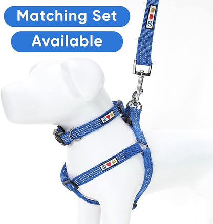 Pawtitas Reflective Dog Collar Adjustable Dog Collars for Large Dogs Puppy Collar Large Dog Collar Blue Collar
