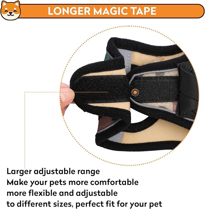 Dog Harness with Leash Set, No-Pull Step-in Reflective Pet Harness with 1 Leash Clips, Adjustable Soft Padded Easy Walk Dog Vest for Small Medium Large Dogs, Cats(Camouflage, XXXSmall)