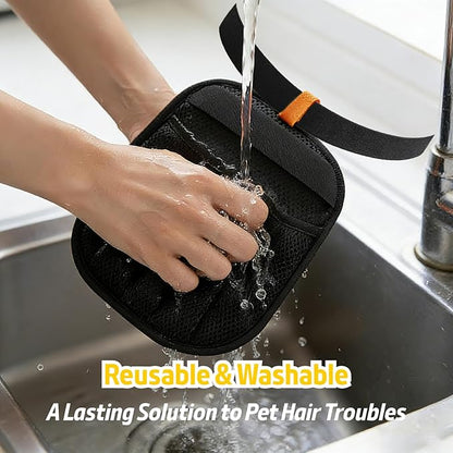 Petty Perry Pet Hair Removal Glove for Dogs & Cats, Upgraded Electrostatic Anti-Slip Pet Hair Removal Tool with 5-Finger Design, Thickened Magic Brush Pet Hair Remover for Couch Carpet Clothes, 1 PCS