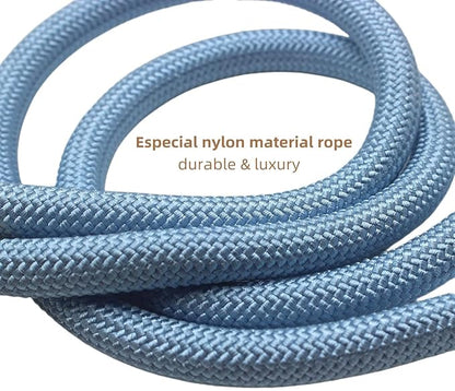 Lobster Snap Pet Leash 5FT, Special Strong Nylon Rope Dog Leash, Solid Color Rope Dog Lead for All Breeds (Grey, 5ft *10mm)