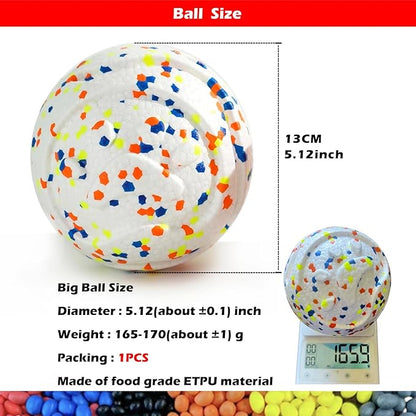 CAISHOW Dog Ball Squeak Toys (Bell Ball 5.12in White A)