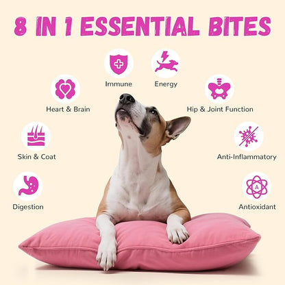 Furrolika Multivitamin Chews for Dogs - Dog Vitamins and Supplements with Glucosamine, Chondroitin, Digestive Enzymes, Probiotics - Hip & Joint, Immune System, Skin & Coat Support - 60 Soft Chews