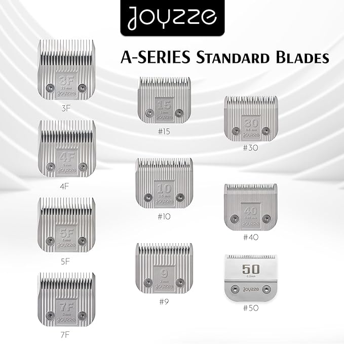JOYZZE Raptor/Falcon Series A Blade - Professional Grade Dog Clipper Grooming Blade, Detachable, Replacement Blades - Stainless Steel, Coated Ceramic,(A Series #10)