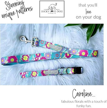 Lucky Love Dog - Adjustable Dog Collar with Easy Click Buckle for Large Ones, Durable, & Comfortable for Male & Female Dogs, Pet Collar for Puppies & Adult Dogs - Caroline, XL