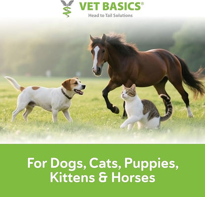 Vet Basics Lime Sulfur Dip – Skin Itch Relief Concentrated Antimicrobial & Antiparasitic Solution for Dogs, Cats, Puppies, Kittens & Horses, Helps Manage Ringworm, Mange, Skin Irritation, 1 Gallon