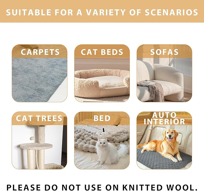 Pet Hair Removal Tool for Dog and Cat,Pet Hair Remover Removes Fur and Lint from Couch,Carpet,Cat Tree Tower Bed,Car Interiors,Rug,Mat,Coat,and Various Furniture,Silicone Material,Reusable,2 Pack