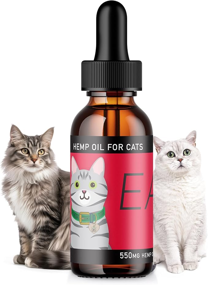 Hemp Dog Health Ease for Cats - Natural Cat Hemp Oil for Mobility & Joint Support - Senior Cat Wellness Drops for Hip & Joint Comfort