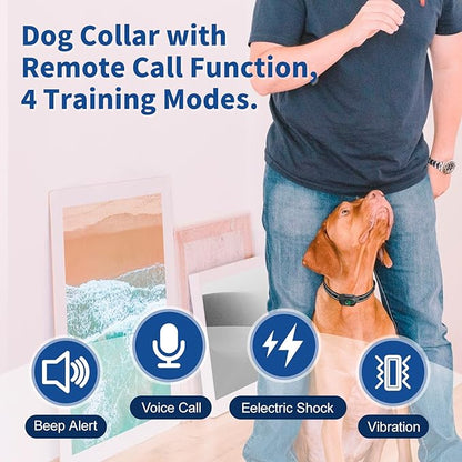 WITPAW Dog Shock Collar 4900FT Dog Training Collar with Remote/Call Function/Light IP67 Waterproof Electric Collar for Dogs Rechargeable E-Collar for All Breeds, 4 Training Modes(10-120Ibs)
